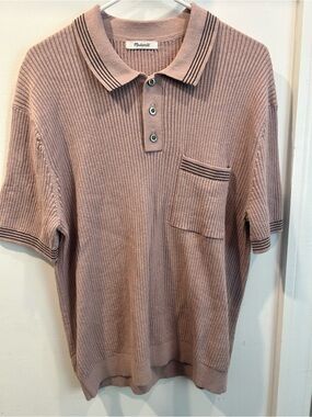 Madewell Men's Dusty Rose Short-Sleeve Knit Polo
